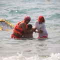 Castellón, simulacro salvamento Cruz Roja, playa de la Almadraba, Benicàssim